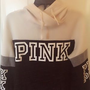 VS PINK pullover Hoodie size M  black White Grey